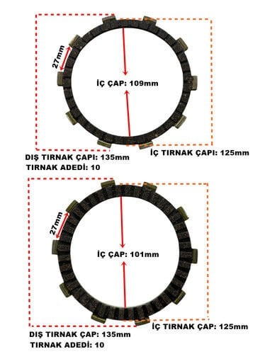 Orijinal Cf Moto Sr 250 2023-25 Debriyaj Balata Takımı